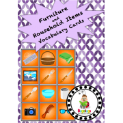 Vocabulary Cards - Furniture and Household Items Vocabulary Cards